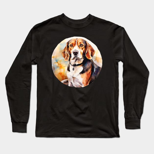 Beagle dog Long Sleeve T-Shirt by agitagata